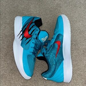 JA 2 scratch Nike Turquoise and Crimson Sneakers